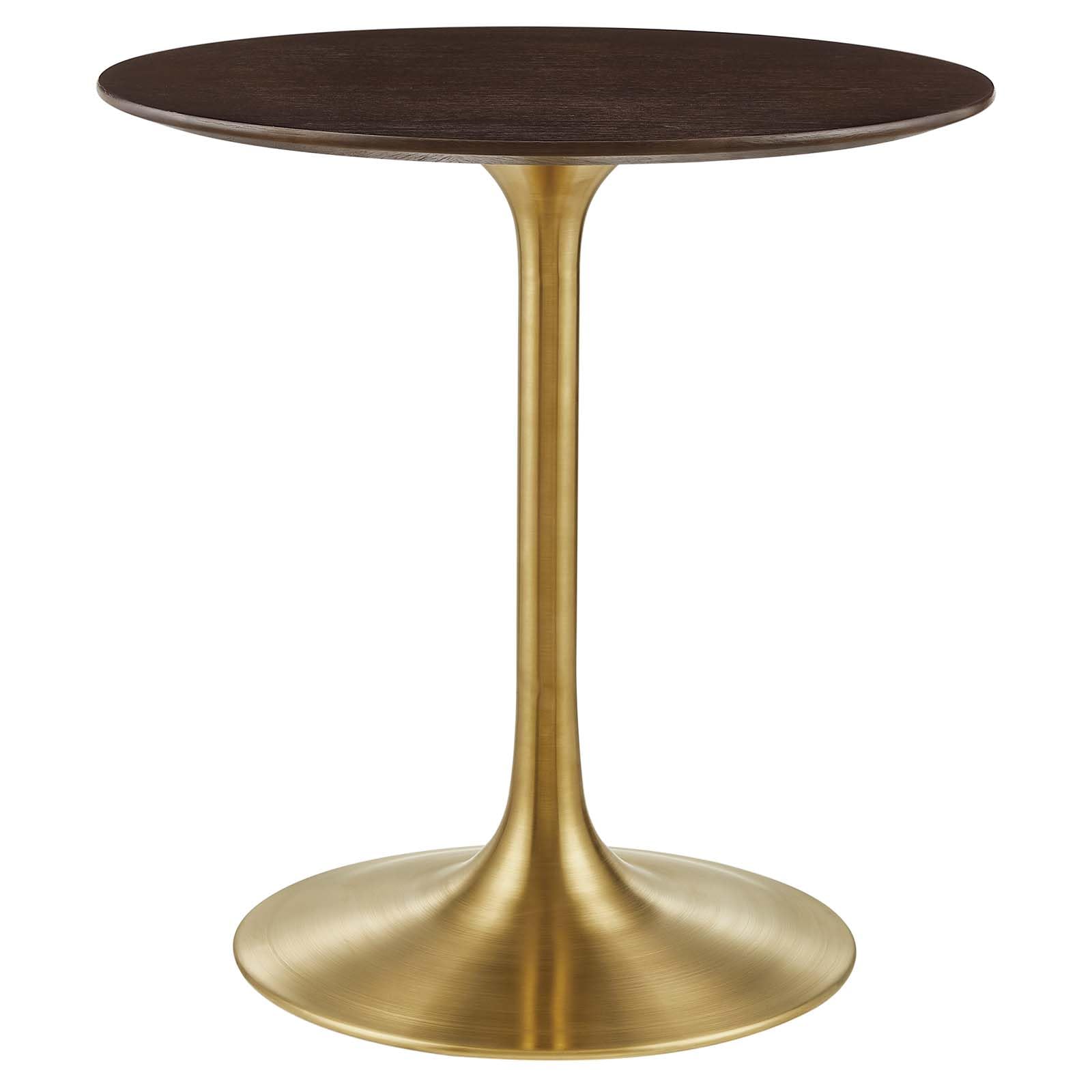 Modway Lippa Dining Table, 28", Gold Cherry Walnut